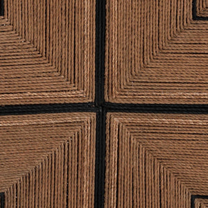 Baxton Studio bali Prita Bohemian Dining Chair - Handcrafted Paper Loom Seat with Mahogany Frame for Modern Spaces Black DCC-01-Wood/Black-DC