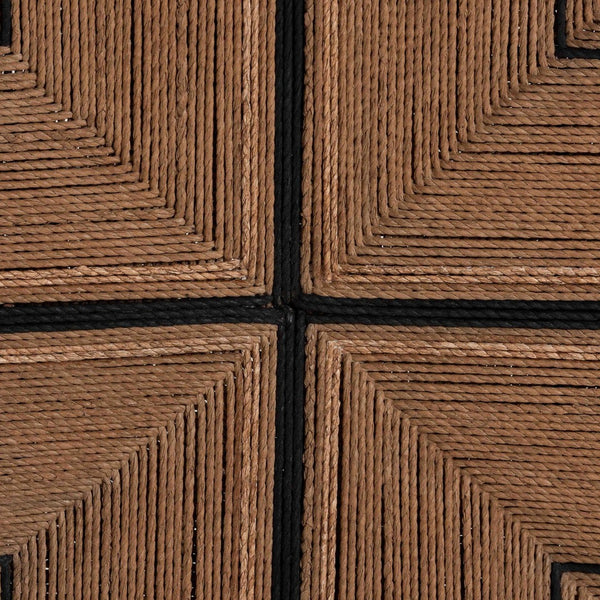 Baxton Studio bali Prita Bohemian Dining Chair - Handcrafted Paper Loom Seat with Mahogany Frame for Modern Spaces Black DCC-01-Wood/Black-DC