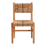 bali & pari Prita Bohemian Paper Loom and Natural Mahogany Wood Dining Chair