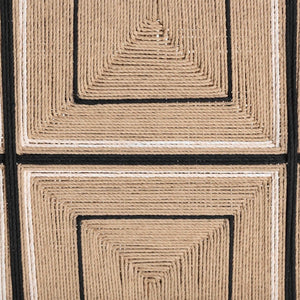 Baxton Studio bali Prita Bohemian Dining Bench - Handcrafted Mahogany & Paper Loom Seat with Modern Design BNCH-1-Wood/Brown-Bench