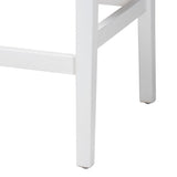 bali & pari Talli Bohemian Paper Loom and White Mahogany Wood Bar Stool