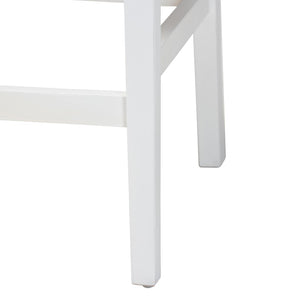 Baxton Studio bali Talli Bohemian 2-Piece Bar Stool Set – Handcrafted White Mahogany & Paper Loom for Chic Comfort BCP-01-Wood/White-BS