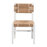 bali & pari Talli Bohemian Paper Loom and White Mahogany Wood Dining Chair