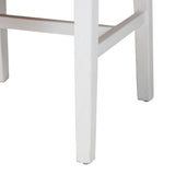 bali & pari Talli Bohemian Paper Loom and White Mahogany Wood Dining Chair