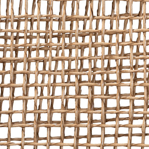 Baxton Studio bali Ariba Dining Chair - Handcrafted Mahogany Frame & Viro Fiber Weaving, Rustic Boho Accent Chair DC-05-Arimbi-Brown Wood/Rattan-DC