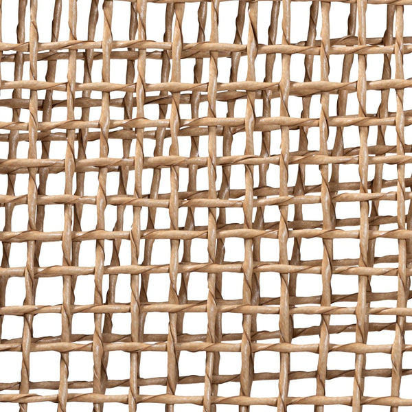 Baxton Studio bali Ariba Dining Chair - Handcrafted Mahogany Frame & Viro Fiber Weaving, Rustic Boho Accent Chair DC-05-Arimbi-Brown Wood/Rattan-DC