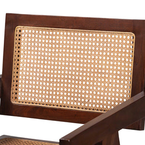 Baxton Studio bali Kresna Rattan Counter Stool Set of 2 – Handcrafted Mahogany Frame, Ergonomic Design & Style BC-01-Kresna-Brown Wood/Rattan-CS