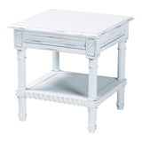 Baxton Studio Jeanne Vintage Traditional White Wood End Table