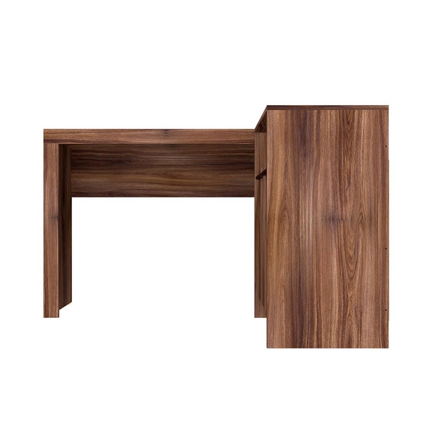 Manhattan Comfort Kalmar Mid-Century Modern Office Desk Dark Brown 138AMC164