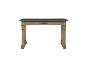 English Elm Cement Cashew Kitchen Island with Durable Cement Top, Hickory Veneer Finish, Drawer & Carved Base B2699P383328