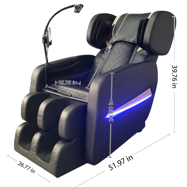 English Elm Massage Chair Recliner With Zero Gravity, Full Body Air Pressure & Ergonomic Comfort For Relief W1875P300906