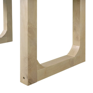 English Elm 60"-78" Farmhouse Rubberwood Dining Table Seats Eight with Removable Leaf Natural N752P272062N