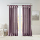 Madison Park Emilia Transitional Twist Tab Lined Window Curtain Panel MP40-3554 Purple