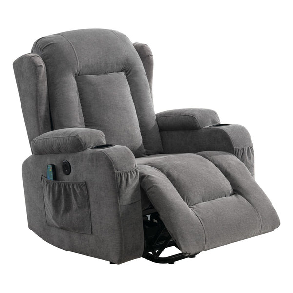 English Elm Power Lift Recliner with Heat Massage and Usb Port for Elderly Living Room Use W1521S00016