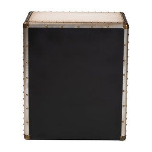 Baxton Studio Baxton Studio Mallison Vintage 3-Drawer End Table with Industrial Design and Practical Storage Solutions White JY23B241-White-ET