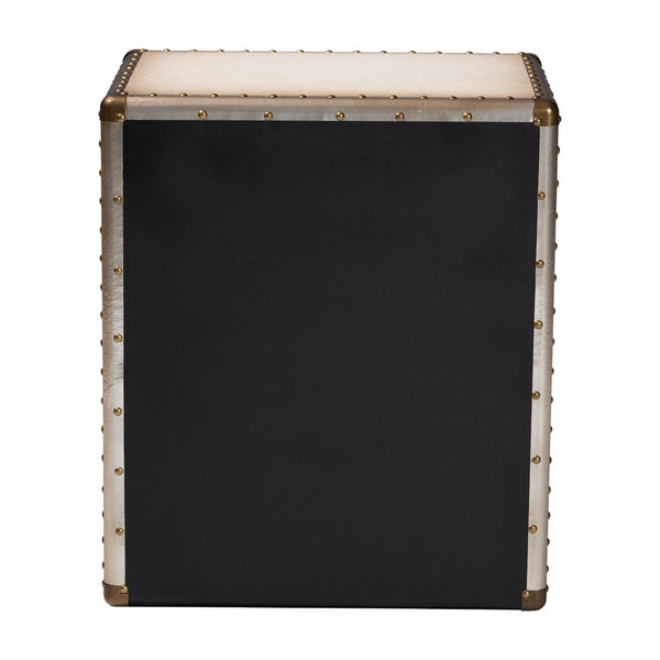 Baxton Studio Baxton Studio Mallison Vintage 3-Drawer End Table with Industrial Design and Practical Storage Solutions White JY23B241-White-ET
