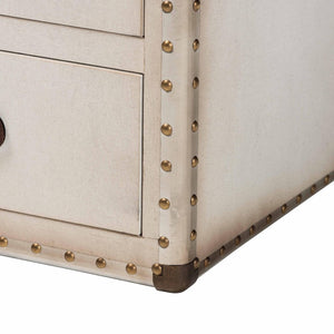Baxton Studio Baxton Studio Mallison Vintage 3-Drawer End Table with Industrial Design and Practical Storage Solutions White JY23B241-White-ET
