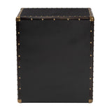 Baxton Studio Mallison Vintage Black Canvas 3-Drawer End Table