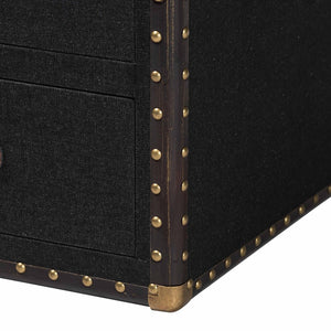 Baxton Studio Baxton Studio Mallison Vintage 3-Drawer End Table with Industrial Design and Practical Storage Solutions Black JY23B241-Black-ET