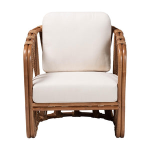 Baxton Studio bali Westham Bohemian Rattan & Seagrass Arm Chair - Handcrafted Comfort for Serene Living Spaces Westham-Light Brown-CC