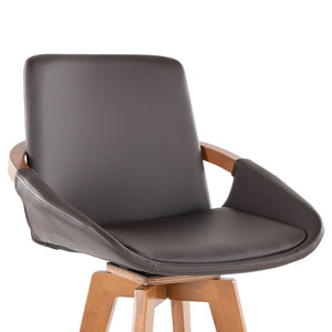 English Elm Dining/accent Chair Solid Wood Tapered Legs Cream Upholstery Mid-century Modern Seating B202P471197