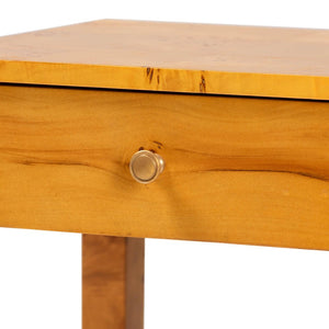 Baxton Studio bali Azmi Modern Natural Burl Wood Nightstand with 2 Drawers & Open Shelf for Stylish Storage Solutions SVN-1151-Natural Burl Op1-Azmi-NS