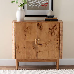 Baxton Studio bali Bali Latika Modern Storage Cabinet - Handcrafted Natural Mappa Burl Wood with Unique Design & Elegance SVN-789-Natural Burl-Blopy-Cabinet