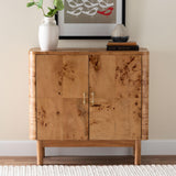 bali & pari Latika Modern and Contemporary Natural Mappa Burl Wood Storage Cabinet