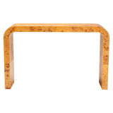 bali & pari Revelle Modern and Contemporary Natural Light Mappa Burl Wood Console Table