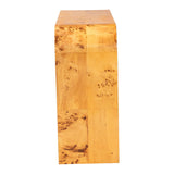 bali & pari Revelle Modern and Contemporary Natural Light Mappa Burl Wood Console Table