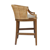 Martha Stewart Playa Transitional Handcrafted Rattan Counter Stool 25" H MT104-0169 Natural