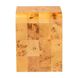 bali & pari Revelle Modern and Contemporary Natural Light Mappa Burl Wood End Table