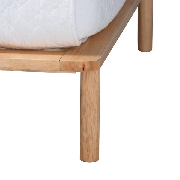 Baxton Studio Baxton Studio Calhoun Japandi Queen Bed Frame - Elegant Low-Profile Design with Durable Wood Support BBT61200-Natural-Queen