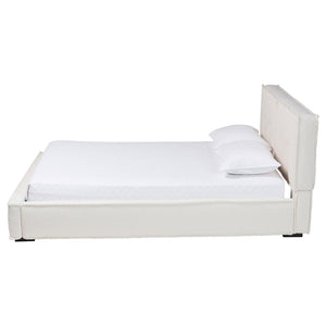 Baxton Studio Baxton Studio Laverick Cream Boucle Queen Platform Bed - Modern Elegance with Tufted Headboard BBT61214-Cream-Queen