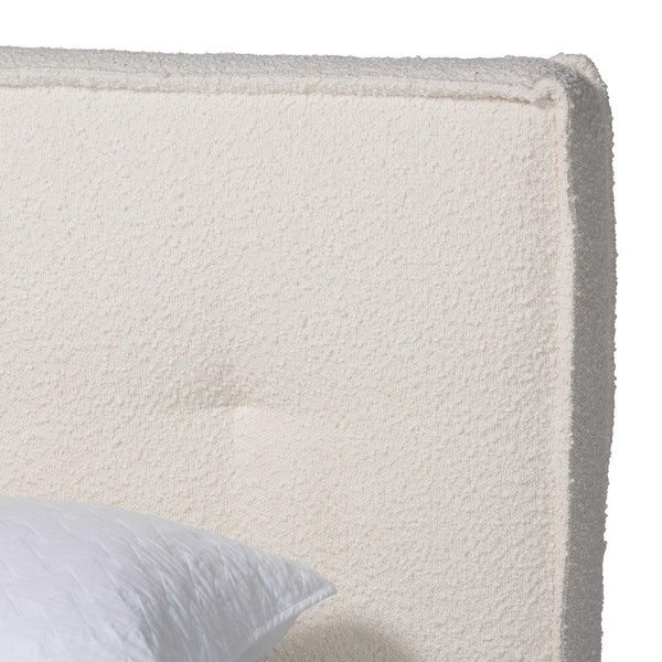 Baxton Studio Baxton Studio Laverick Cream Boucle Queen Platform Bed - Modern Elegance with Tufted Headboard BBT61214-Cream-Queen