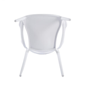 English Elm 1+4,5pieces Mid-century Dining Set White Mdf Top Tapered Metal Legs Seats Six W3766S00010