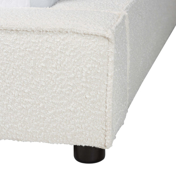 Baxton Studio Baxton Studio Bardia Cream Boucle Queen Platform Bed - Modern Design with Wide Railing & Comfort BBT61216-Cream-Queen