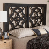 Baxton Studio Glaucia Modern Dark Brown Finished Wood King Size Headboard