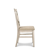 English Elm Tovan Beige Side Chair With X Cross Back (Set Of 2)