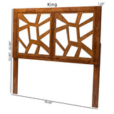 Baxton Studio Accorsa Modern Walnut Brown Finished Wood King Size Headboard