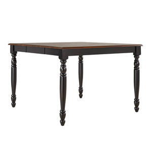 Austin Solid Rubberwood Counter Dining Table with Distressed Finish for Kitchen Spaces