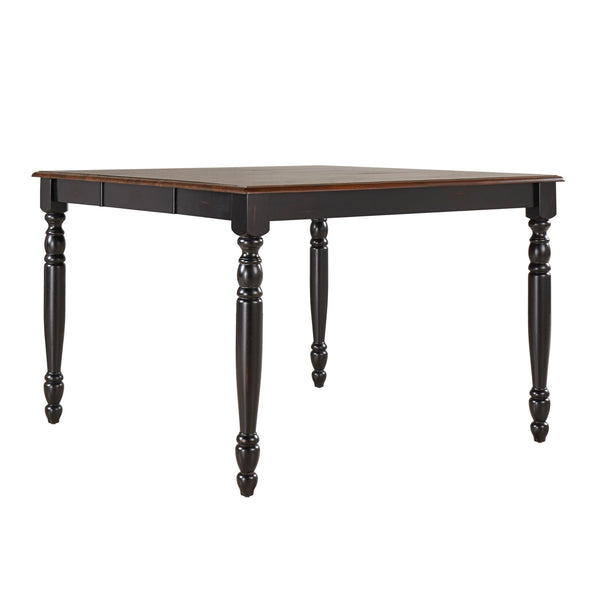 Austin Solid Rubberwood Counter Dining Table with Distressed Finish for Kitchen Spaces