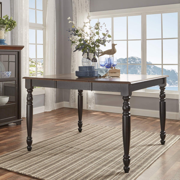 Austin Solid Rubberwood Counter Dining Table with Distressed Finish for Kitchen Spaces
