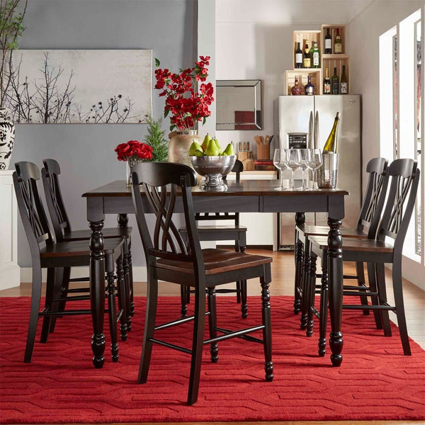 Austin Extendable Rubberwood Dining Table with Turned Legs and Farmhouse Style Design