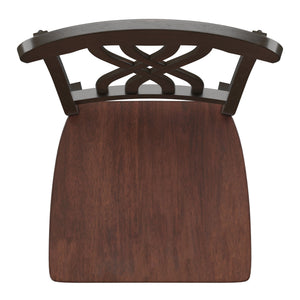 Austin Solid Rubberwood Dining Chair Set with Carved Back and Turned Legs Classic Style