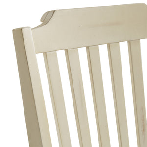 Austin Rubberwood Dining Chair Set with Slatted Back and Two-tone Traditional Finish