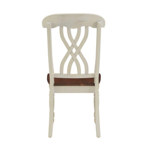 Austin Solid Rubberwood Dining Chair Set with Carved Back and Turned Legs Classic Style