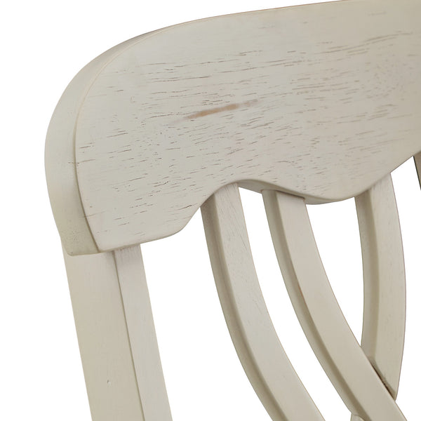 Austin Solid Rubberwood Dining Chair Set with Carved Back and Turned Legs Classic Style