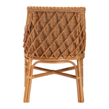 bali & pari Carolyn Bohemian Light Honey Rattan Arm Chair