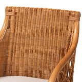 bali & pari Carolyn Bohemian Light Honey Rattan Arm Chair